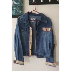 Tie one On NY Womens Size XL Button Down Denim Jacket
